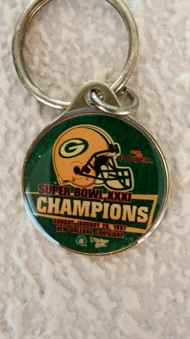 Green Bay Packers Superbowl 31 champions keychain Patriots Favre nvrused mint Cover