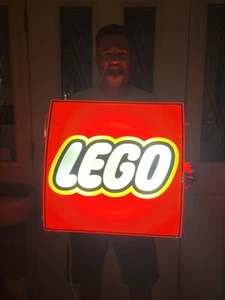 Large Rare LEGO Dealer Toy Store Light Sign - Picture 1 of 6