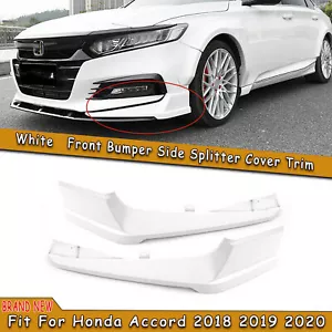 2pcs Front Bumper Both Side Lip Molding Trims For Honda Accord 2018-2020 White - Bild 1 von 4