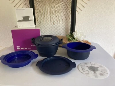 525⚜️Tupperware Cuisson à La Vapeur Micro-Ondes Micro Urban Millenial Bleu Foncé - Bild 1 von 4