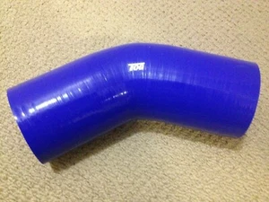 TOG 1.5 INCH 38 MM 45 DEGREE SILICONE HOSE BEND ELBOW BLUE- 102MM LONG - Picture 1 of 1