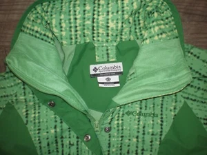 Columbia Bugaboo Interchange Jacket GREEN Abstract Omni-tech Shell Youth 14/16 - Picture 1 of 11