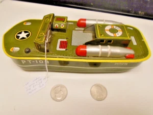 50er Jahre - BLECH / REIBUNGSSPIELZEUG aus Japan - PT 109 PATROUILLENBOOT 8-5" - HAYASHI mit Sound - Bild 1 von 5