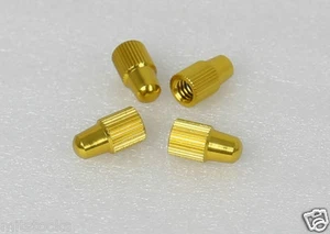 NUEVO NEUMÁTICO DE RUEDA DE BICICLETA DE ALUMINIO PRESTA TAPAS VÁLVULAS FRANCESAS ORO ANODIZADO - Imagen 1 de 2