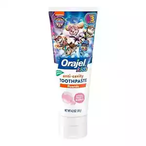Orajel Kids Paw Patrol Anti-Cavity Fluoride Toothpaste, Natural Fruity Bubble - Picture 1 of 7