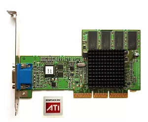 AGP vintage videocard ATI Rage 128 Pro 32MB VGA + ATI PC sticker - Picture 1 of 5