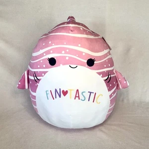 Large Squishmallows 20" Plush NWT Aidy Fintastic Pink Shark Kellytoy RARE S20 - Picture 1 of 9