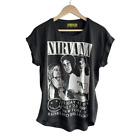 Nirvana 1993 Graphic Tour T Shirt Grey Short Sleeve New York Grunge Size UK 14