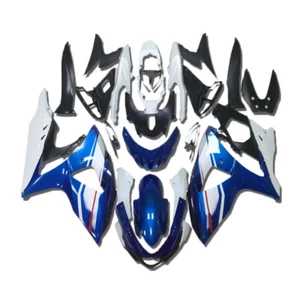 FL New Injection Fairing Kit White Blue Fit for 2009-2016 GSXR1000 r011 - Picture 1 of 10