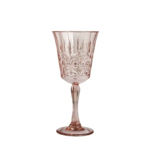NEW Flair Decor Acrylic Crystal Cut Wine Pink - Picture 1 of 1