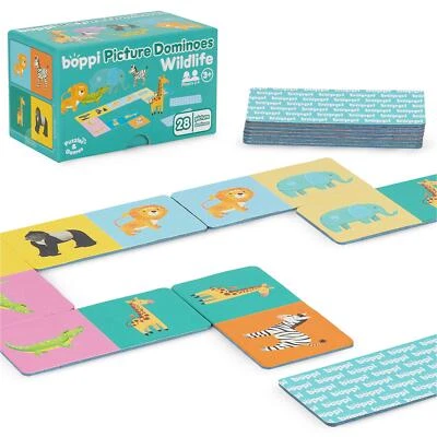 Wildlife Picture Dominoes Game Kids Children Educational Fun Family Game boppi - Image 1 of 4