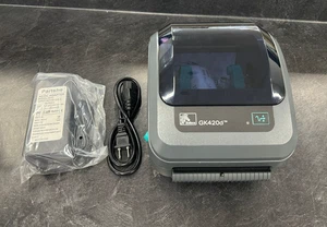 Zebra GX420D Direct Thermal Label Printer Shipping Labels - USB working 100% - Afbeelding 1 van 7