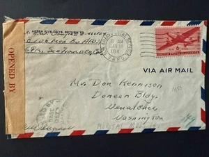 c1944 US APO 31 Censored Air Cover from Morotai Island, Indonesia to USA - Picture 1 of 2