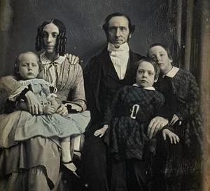 Daguerréotype d'une famille Union Case signé KILBURN circa 1850 vintage - Imagen 1 de 8