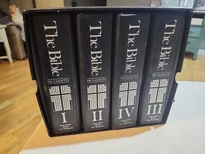 The Bible on Cassette Volumes 1-4 King James Old & New Testament Complete Set - Picture 1 of 2