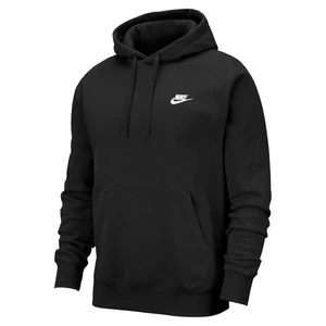 Nike Sportswear Club Fleece Pullover Felpa con Cappuccio Uomo Nero - 804346 010 - Foto 1 di 16