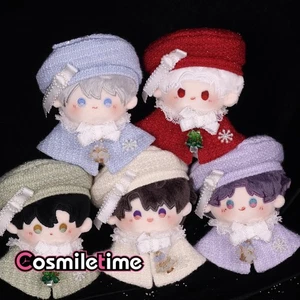 Vestiti per bambola di Natale adatti 10 cm peluche bambola mantello cappello fiocco cosplay vestiti giocattolo YZ - Foto 1 di 14