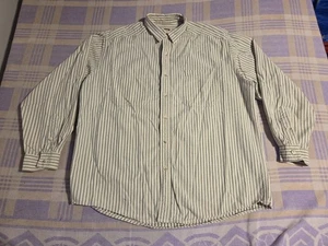 Vintage 80s Banana Republic Safari Travel Striped Button Shirt L USA Made Mens - Picture 1 of 14