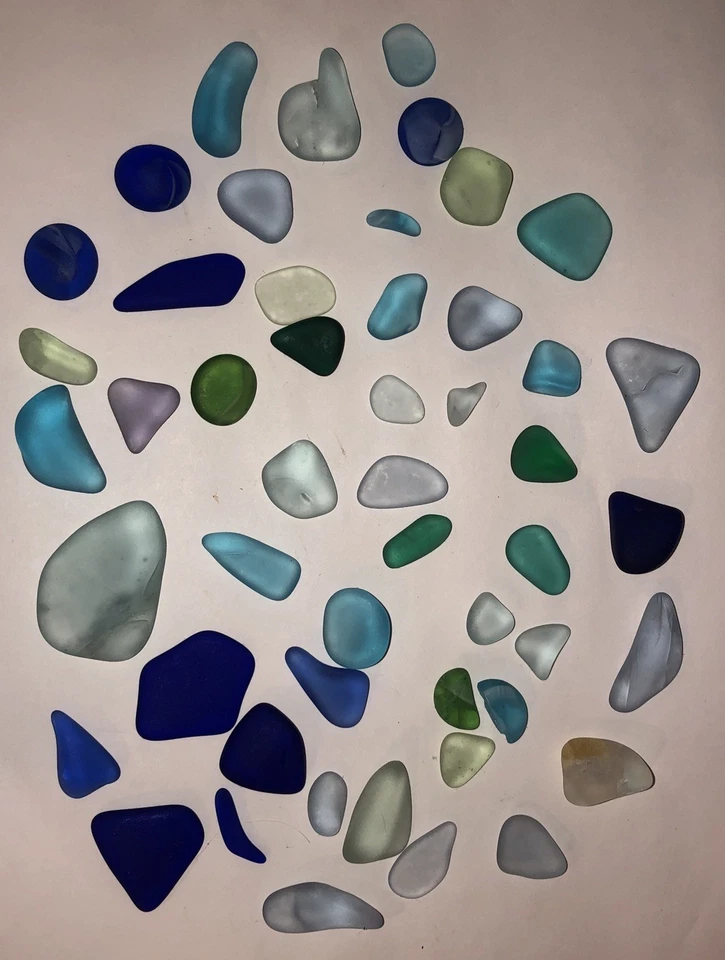 Genuine Tumbled Beach Sea Glass~50 Piece Lot 1~ Mixed Colors ~ Hawaii - Image 1 of 1