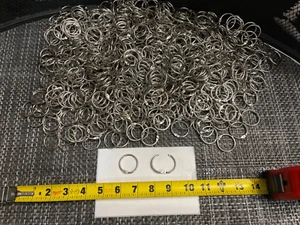 700 QTY! BULK- Leaf Binder key Rings 1-Inch / 1” Office Book Rings Nickel Pl. - Picture 1 of 3