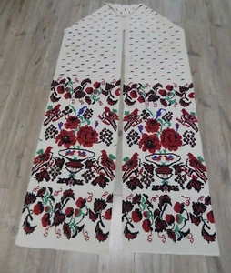 Traditional handwoven Big TOWEL Ukrainian RUSHNYK 1950s 43x380cm Great condition - Bild 1 von 12