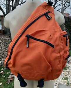 Vintage GAP Sling Bag Single Strap Crossbody Shoulder Backpack Orange Vtg Y2K