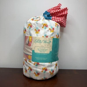 The Pioneer Woman Petal Party Stripe Full Size Cotton Sheet Set 4 Piece New - Picture 1 of 7