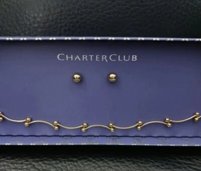 Juego de pulsera y pendientes, damas Charter Club en caja, nuevo Foto 1 de 4