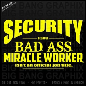 Security Officer Vinyl Decal Sticker Bad Ass Ninja Genius Car Truck Window Guard - Picture 1 of 4