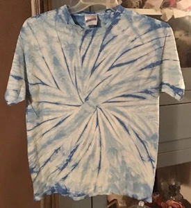 Hanes T-Shirt Medium Tie Dye Blau - Bild 1 von 2