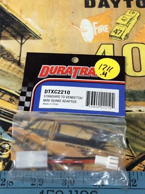 Duratrax DTXC2210 Standard To Vendetta/Mini Quake Battery Adapter NIP USA Ship - Image 1 of 2