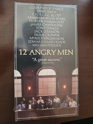 12 ANGRY MEN VHS 1997 TV Movie George C Scott Ossie Davis William Friedkin  - Image 1 of 2