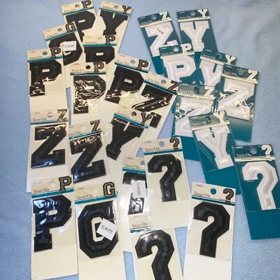 LOT of 25 Iron On Embroidered 2” Letters Simplicity Horizon - Image 1 of 4