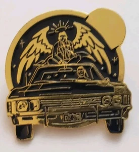 Supernatural Castiel Sam Dean TV show metal Enamel Gold Color Hat Lapel pin - Picture 1 of 7