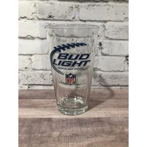 Bud Light NFL vetro pinta birra Pilsner Lager 16 once sponsor ufficiale birra - Foto 1 di 2