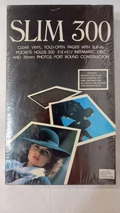 New Vintage Photo Album Slim 300 Vinyl Holds 300 3 3/4 In X 5 1/4 Instamatic dis - Picture 1 of 8