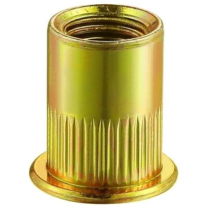 Rivet Nut 1/2-13UNC 20Pcs Yellow Zinc Plated Finish Flat Head Rivnut Threaded - Picture 1 of 5