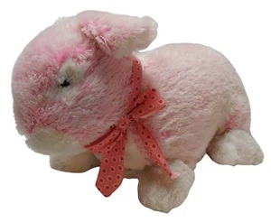 Animal Adventure Bunny Rabbit 18" Plush 2010 Pink/White W/ Polkadot Bow - Picture 1 of 7