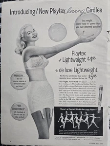 1956 Platinum blonde Women's Playtex lightweight living girdle bra Vintage ad - Picture 1 of 1