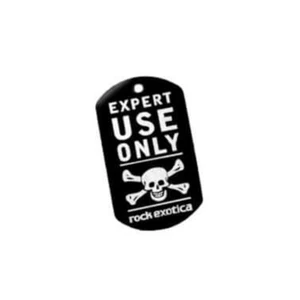 Rock Exotica EXPERT USE ONLY Metal Tag - Foto 1 di 1