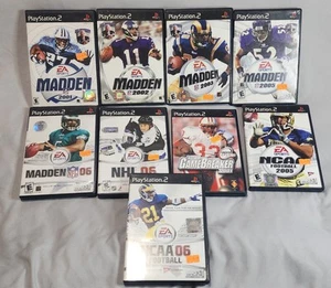 9 Disc PS2 Sports Game Lot - NFL, NCAA, NHL - Picture 1 of 5