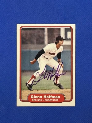 1982 FLEER #296 Glenn Hoffman BOSTON RED SOX SIGNED AUTOGRAPH AUTO - Image 1 of 3