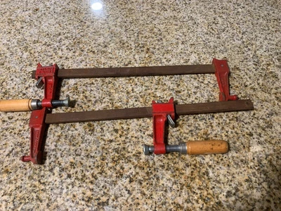 Vintage 2 brink and cotton clamps 12” 32-1 nice Red paint Clean Smooth Action EX - Image 1 of 4