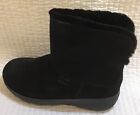 Fitflop Mukluk Shorty Iii Boot Bootie All Black Suede And Shearling Lined Size 6