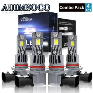 For Lexus SC400 1992-2000 9005&9006 Super Bright LED Headlight Bulbs Cool White - Picture 1 of 16