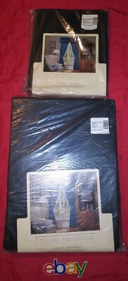 JUEGO DE CORTINAS Y CENEFAS BLUSA VINTAGE Classic Traditions negro 84x78 ¡NUEVO! Foto 1 de 4