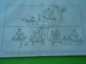Gravur 1845 - Indien Siva Mahadeva - Bild 1 von 1