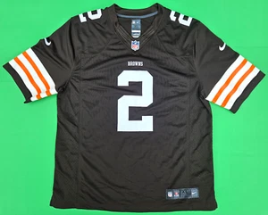 Nike NFL Cleveland Browns Johnny Manziel #2 Jersey Mens XL Brown Stitched Sewn - Picture 1 of 18