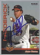 2010 Choice Frederick Keys #07 Jose Duran IP autograph signed card