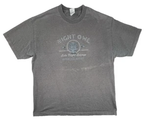 Night Owl Lounge T-Shirt Herren XL grau Open ALL NIGHT - Bild 1 von 8